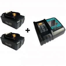Набор из двух аккумуляторов и зарядного устройства Makita Aeboren bl1850b + Vanon DC18RCT