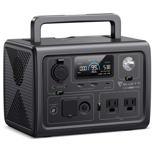 Купить Bluetti EB3A 600W 268Wh (США версия 110V) — портативная электростанция для американской техники Купить Bluetti EB3A 600W 268Wh (США версия 110V) — портативная электростанция для американской техники