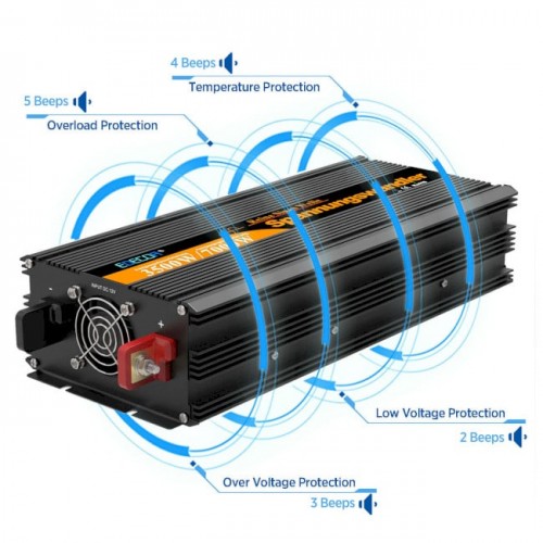 Купить Инвертор преобразователь напряжения Edecoa Pure Sine Wave 12-230v 3500/7000w чистый синус (пульт дистанционного управления) Купить Инвертор преобразователь напряжения Edecoa Pure Sine Wave 12-230v 3500/7000w чистый синус (пульт дистанционного управления)