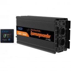 Инвертор преобразователь напряжения Edecoa Spannungswandler 12-230v 2500/5000w чистый синус (пульт дистанционного управления)