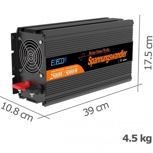 Купить Инвертор преобразователь напряжения Edecoa Spannungswandler 12-230v 2500/5000w чистый синус (пульт дистанционного управления) Купить Инвертор преобразователь напряжения Edecoa Spannungswandler 12-230v 2500/5000w чистый синус (пульт дистанционного управления)