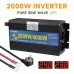 Купить Инвертор преобразователь напряжения Lvyuan 2000W 24-230v 2000/4000w UPS чистый синус