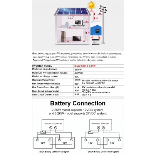 Купить Гибридный солнечный инвертор EASUN POWER ISolar-SMH-II 2.2KW Купить Гибридный солнечный инвертор EASUN POWER ISolar-SMH-II 2.2KW