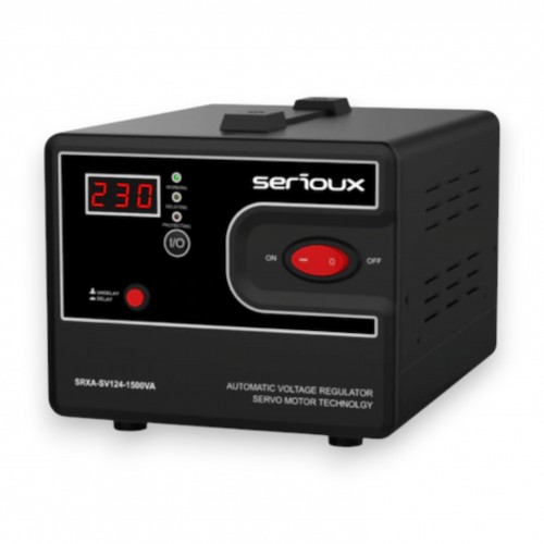Купить Стабилизатор напряжения Serioux SRXA-SV124-1500VA 1500VA 900W 150Vac-260Vac Купить Стабилизатор напряжения Serioux SRXA-SV124-1500VA 1500VA 900W 150Vac-260Vac