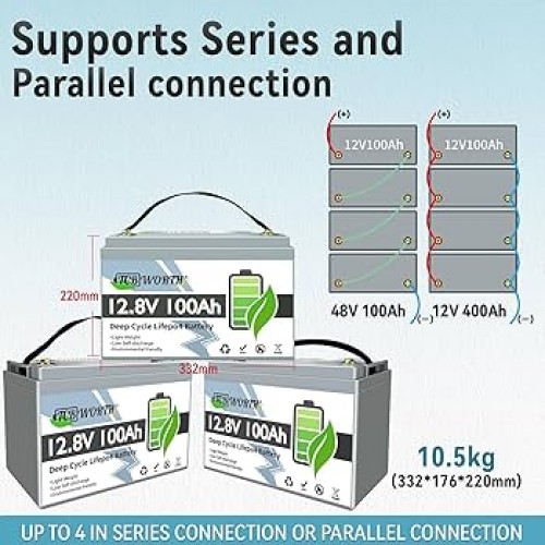 Купить Литий-железо-фосфатный аккумулятор TCBWorth 12.8V 100An 1280Wh LiFePO4 Купить Литий-железо-фосфатный аккумулятор TCBWorth 12.8V 100An 1280Wh LiFePO4