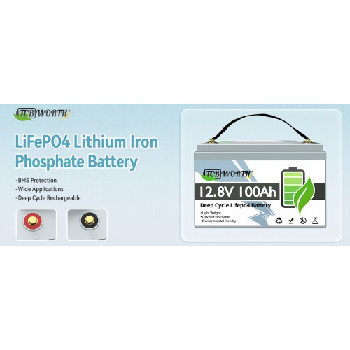 Купить Литий-железо-фосфатный аккумулятор TCBWorth 12.8V 100An 1280Wh LiFePO4 Купить Литий-железо-фосфатный аккумулятор TCBWorth 12.8V 100An 1280Wh LiFePO4
