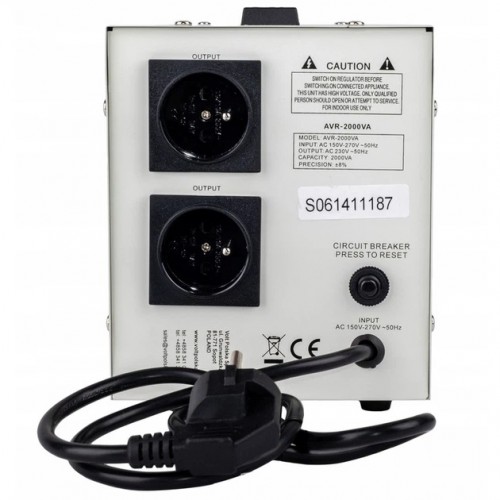 Купить Стабилизатор напряжения Volt Polska AVR 2000VA 150Vac-270Vac Купить Стабилизатор напряжения Volt Polska AVR 2000VA 150Vac-270Vac
